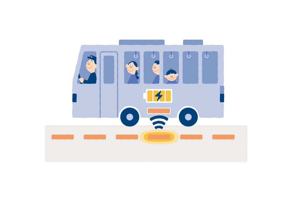 【大阪万博】自動給電バス内広告用イラスト