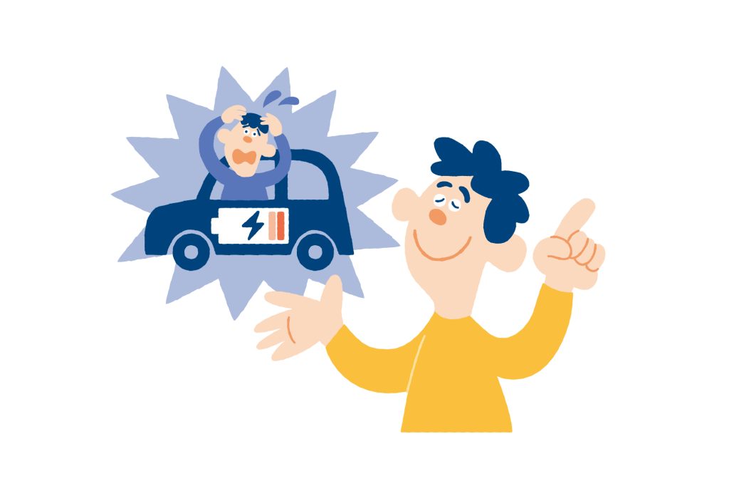 【大阪万博】自動給電バス内広告用イラスト